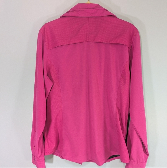 Columbia OmniShade Fucshia Button Down Sun Shirt - Picture 2 of 5